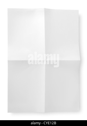 White sheet of paper isolated on white background Stock Photo