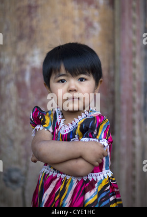 Young Uyghur Girl, Kashgar, Xinjiang Uyghur Autonomous Region, China Stock Photo