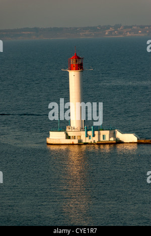 Lighthouse at the entrance to Odessa Harbor  in the Ukraine Stock Photo