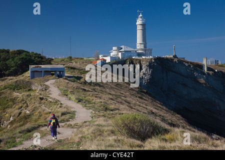 Spain, Cantabria Region, Cantabria Province, Santander, Cabo Mayor lighthouse Stock Photo