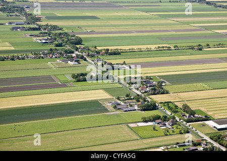 The Netherlands, Midden Beemster, Aerial Beemster Polder. UNESCO World heritage Site. Stock Photo