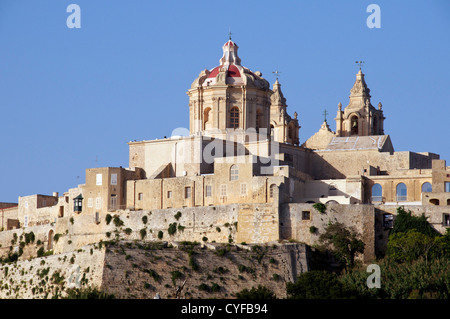 St Paul's Cathedral Mdina Malta Stock Photo