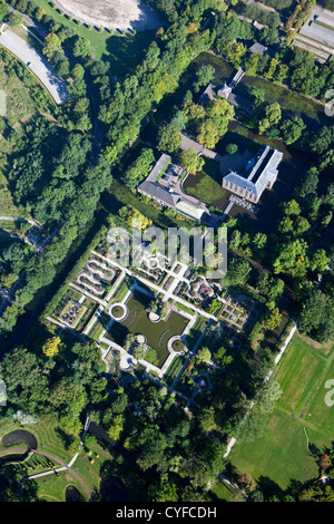 The Netherlands, Arcen. Castle and gardens. Aerial. Stock Photo