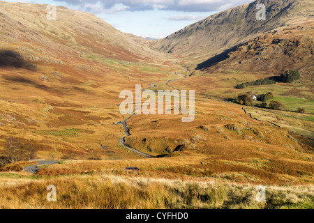 The Wrynose Pass in the Lake district Cumbria Stock Photo