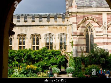 Balliol College front quadrangle gardens and chapel Oxford Oxfordshire England Europe Stock Photo