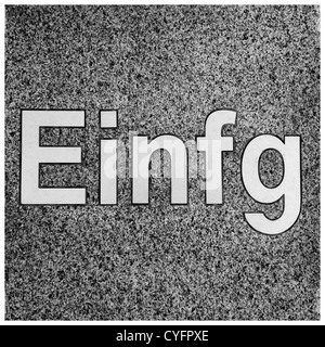 keyboard symbols on the pavement in front of the uinversity library Berlin: Einfg, insertion Stock Photo