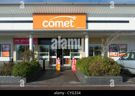 Comet electrical retail store entrance, name and logo Stock Photo - Alamy