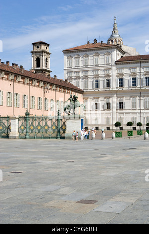 Turin: Piazza Castello / Palazzo Reale Stock Photo