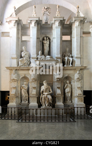 Michelangelo's Moses statue in San Pietro in Vincoli church - Rome, Italy Stock Photo