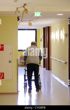 an old man in a nursing home Stock Photo