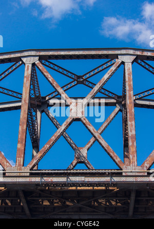 OCCOQUAN, VIRGINIA, USA - Railroad bridge bracing, over Occoquan RIver. Stock Photo