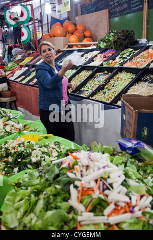 Salad Bar at Jamaica Market in Mexico City DF Stock Photo