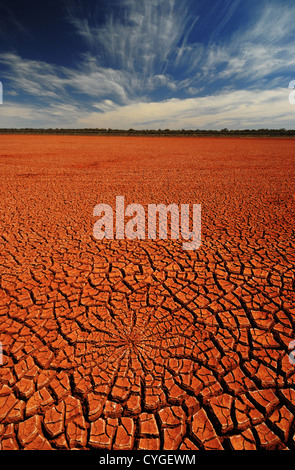 Cracked mud on dry lakebed of Rowles Lagoon, Credo Station, Western ...