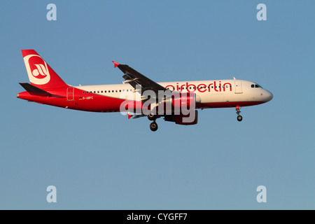 Air Berlin Airbus A320 on arrival Stock Photo