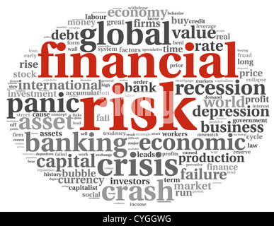 Financial risk concept in info-text graphics on white background Stock ...