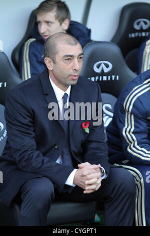 Chelsea manager Roberto Di Matteo (left) and Frank Lampard during the ...