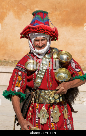 Moroccan water seller in Rabat Stock Photo