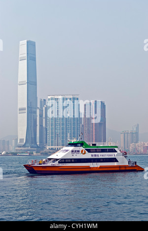 Ferry in Victoria harbour, Hong Kong, China, Asia Stock Photo - Alamy