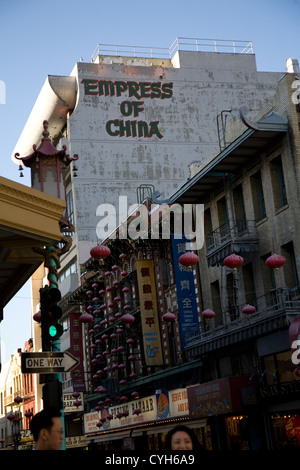 Street scene in China Town, San Francisco, California, USA Stock Photo