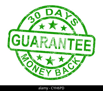 30 Days Money Back Guarantee Rubber Stamp Stock Photo