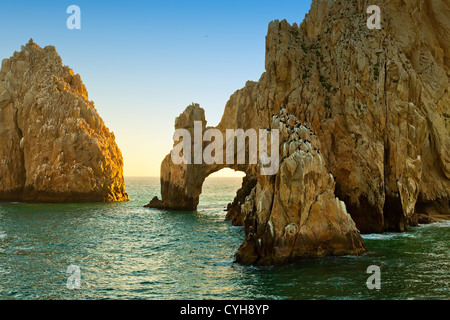 The natural rock formation, The Arch, in Cabo San Lucas, Mexico Stock Photo