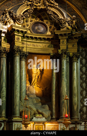 Ornate interior detail, Eglise Saint Sulpice, Saint-Germain-des-Pres, Paris France Stock Photo