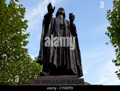 Statue of John Wesley, founder of Methodist church, London Stock Photo