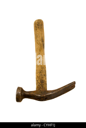 old rusty claw hammer isolated on white background Stock Photo