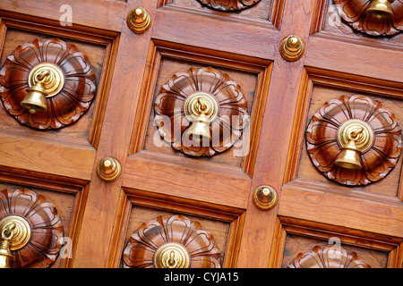 temple door bells in india temple Stock Photo