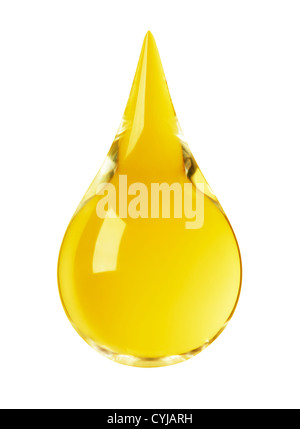 drop of oil isolated on white background Stock Photo