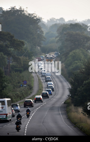 The traffic bottleneck as the A40 heading east into Oxford becomes one lane UK Stock Photo