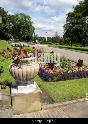 Weston park with museum in the background a municipal parkland in the heart of Sheffield South Yorkshire England Stock Photo