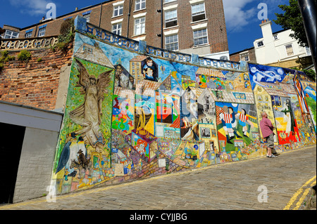 Blands Cliff Street Painted Murals Scarborough England Uk Stock Photo ...