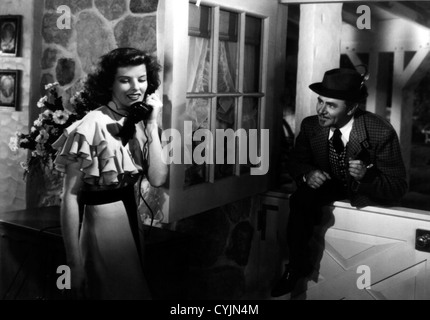 Katharine Hepburn; Cary Grant Bringing Up Baby Director: Howard Hawks Stock Photo