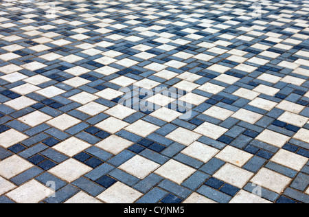 Grey and white paving tiles for the background Stock Photo