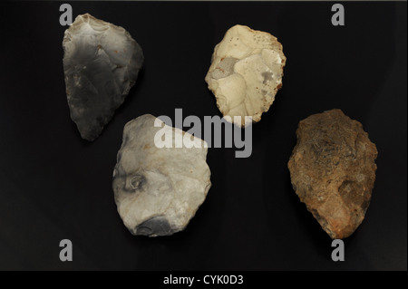 Hand axes. Unfinished Neolithic tools. Undated. From Denmark. National Museum of Denmark. Copenhagen. Denmark. Stock Photo