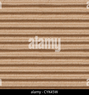 seamless texture of brown corrugate cardboard background Stock Photo