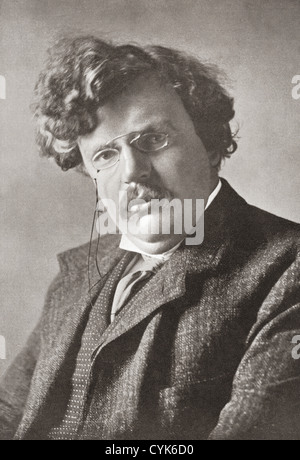 Gilbert Keith Chesterton, 1874 – 1936. English writer. Stock Photo