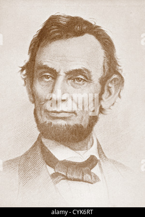 Abraham Lincoln, 1809 – 1865. 16th President of the United States. Stock Photo