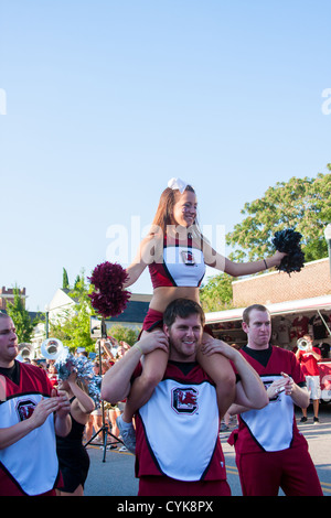 College Football Pep Rally Stock Photo