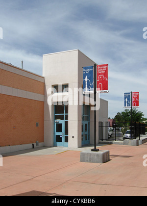 Las Cruces (New Mexico) Museum of Art, located in the Downtown Mall at 491 North Main Street. Stock Photo