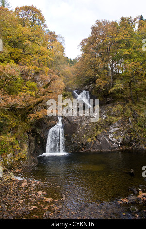 Waterfalls of Eas Chia-aig, Highland Scotland. Stock Photo