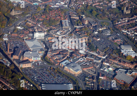 Kidderminster Town Centre from the air, West Midlands, England UK Stock Photo