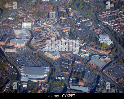 Kidderminster Town Centre from the air, West Midlands, England UK Stock Photo