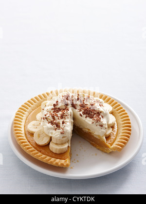 Banana cream pie, close-up Stock Photo - Alamy