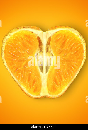 Close up of halved orange Stock Photo