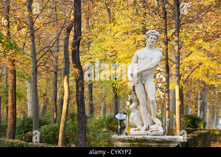 Monument in the gardens of Aranjuez Royal Palace Stock Photo