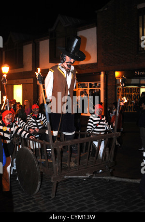 LEWES BONFIRE NIGHT GUY FAWKES FIRE WORKS NOVEMBER 5 HISTORICAL PARADE
