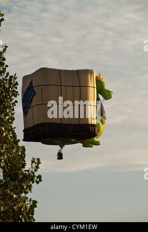 Northampton Balloon festival flying over Grantham Water. Stock Photo