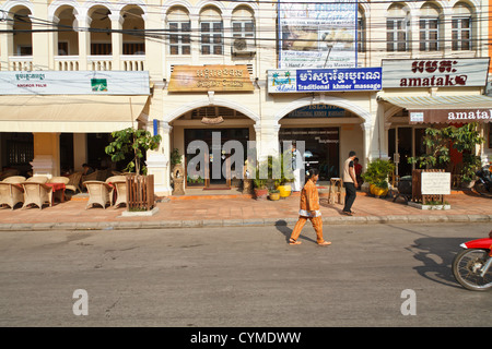 Typical Street Scenery in Siem Reap, Cambodia Stock Photo